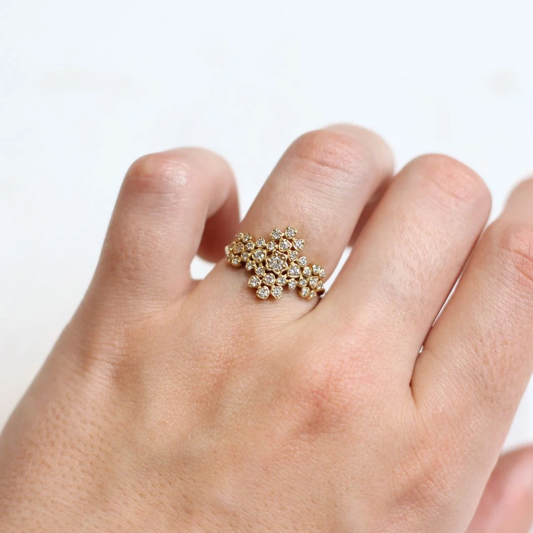 Cluster Diamond Engagement Ring - Image 4