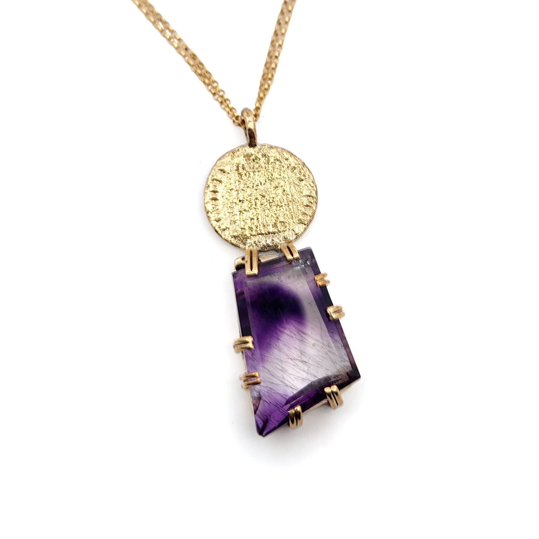 Coin & Quartz Pendant - Image 3