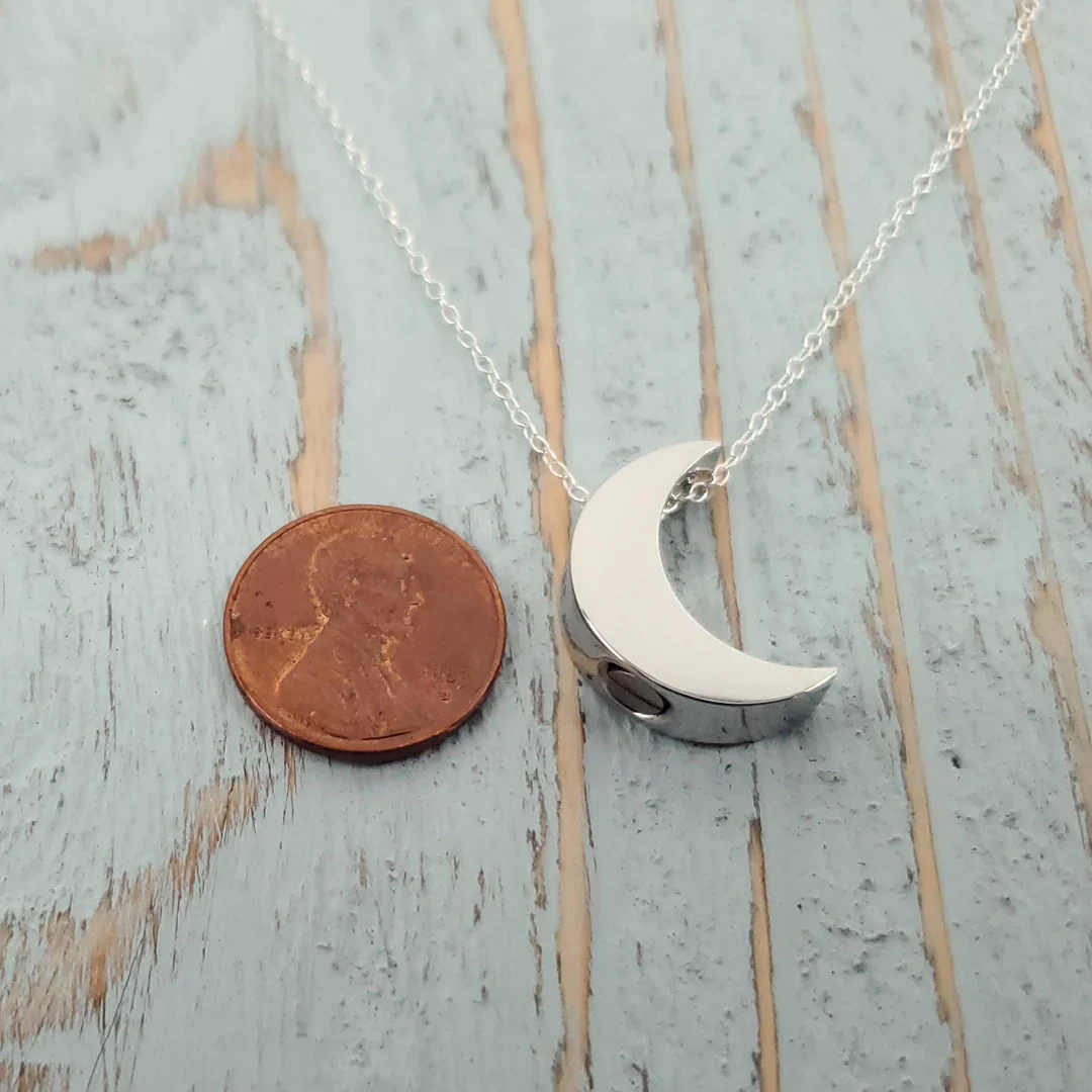 Crescent Moon Urn Necklace - Image 3