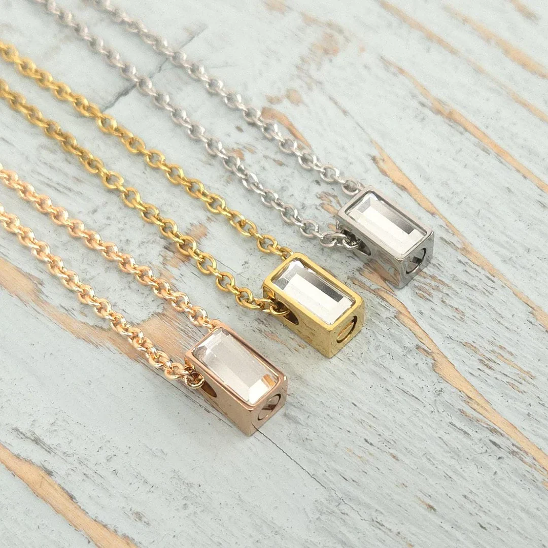 Crystal Cube Urn Necklace - Image 5