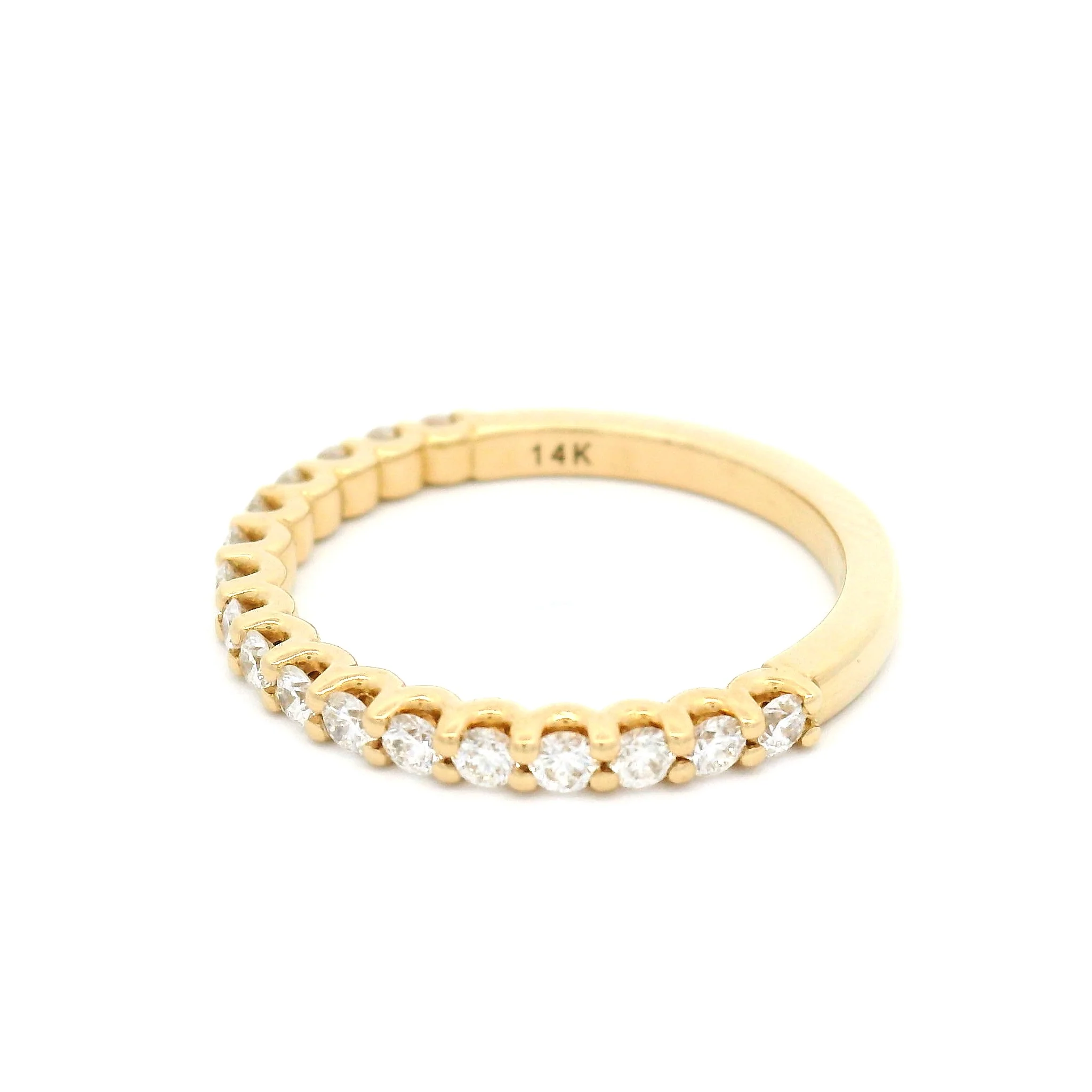 14k Yellow Half Eternity Band with 0.425cts of Natural Diamonds - Image 2