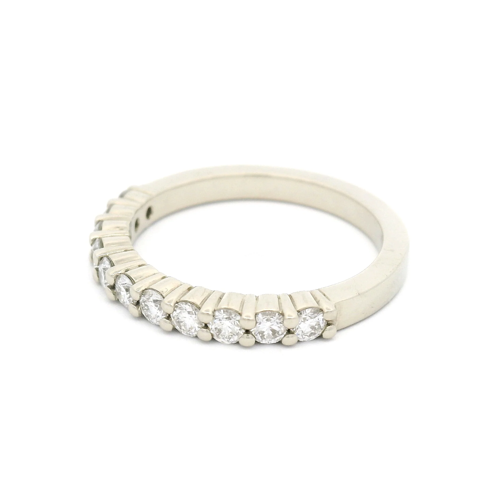 14k White Half Eternity Band with 0.50cts of Natural Diamonds - Image 2