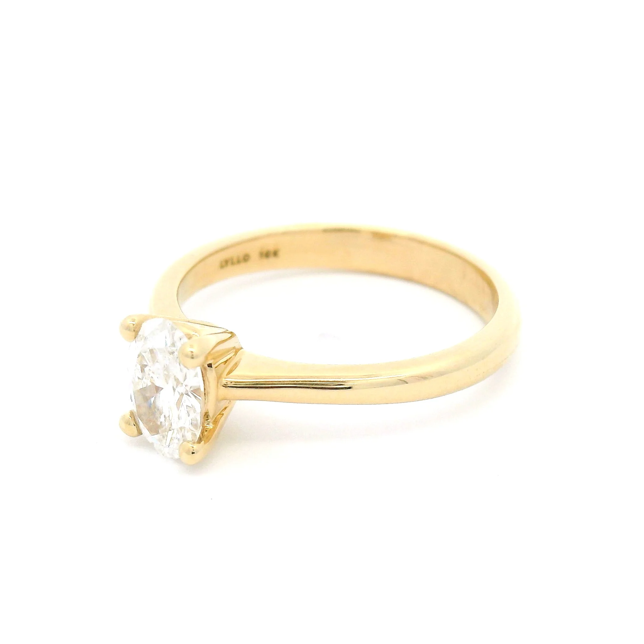 10k Yellow Solitaire with 0.72ct Lab-Grown Oval Diamond - Image 2