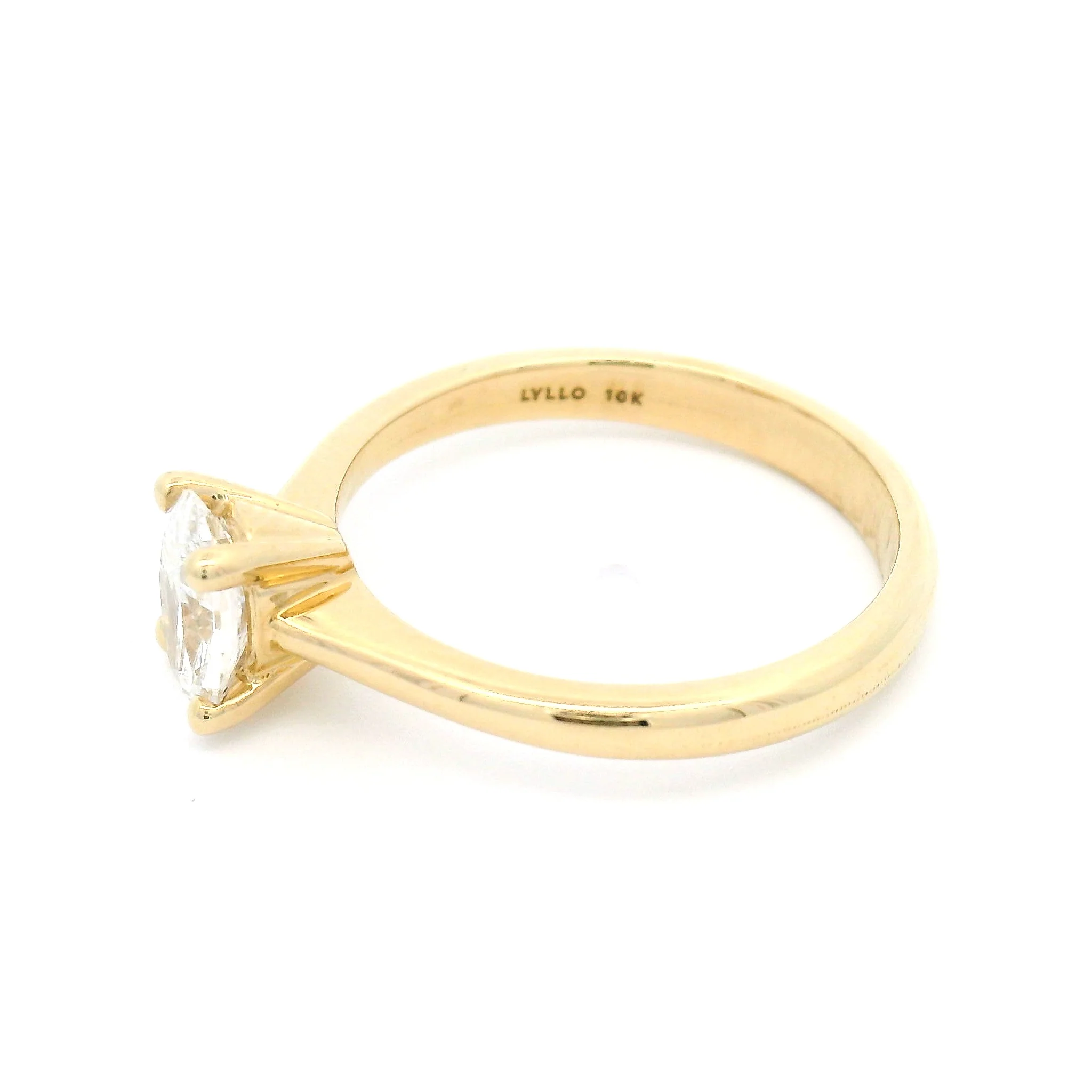 10k Yellow Solitaire with 0.72ct Lab-Grown Oval Diamond - Image 3