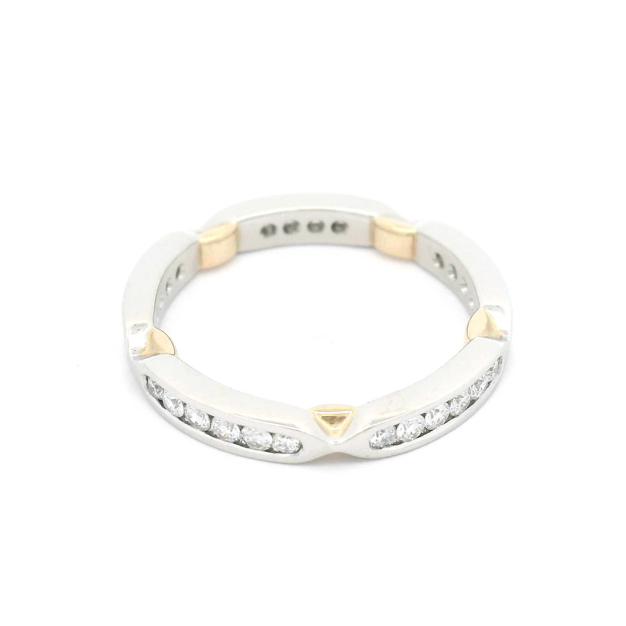 Platinum and 14k Yellow Eternity Band with 0.37cts of Channel Set Diamonds - Image 3