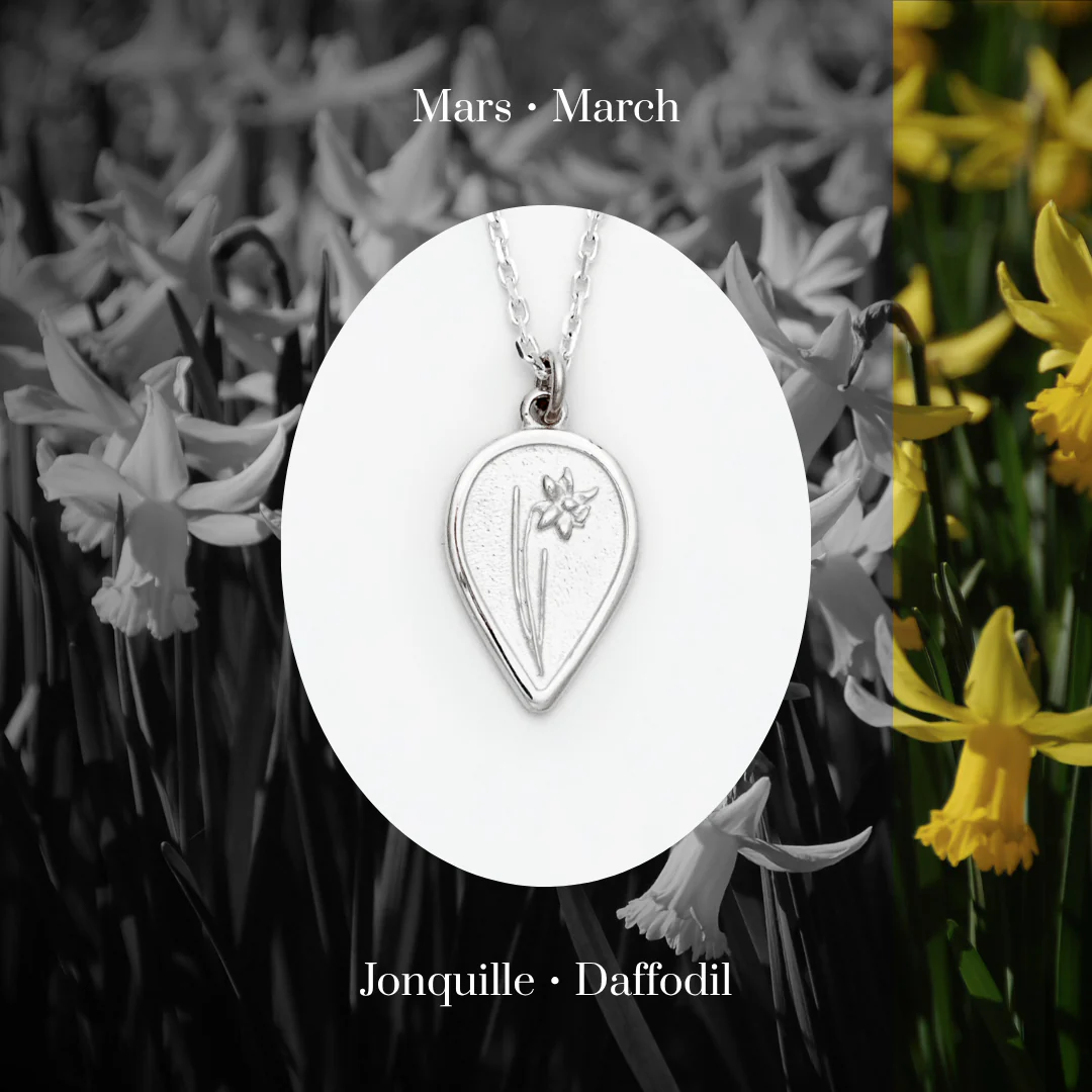 Daffodil March Birth Flower Necklace - Image 3