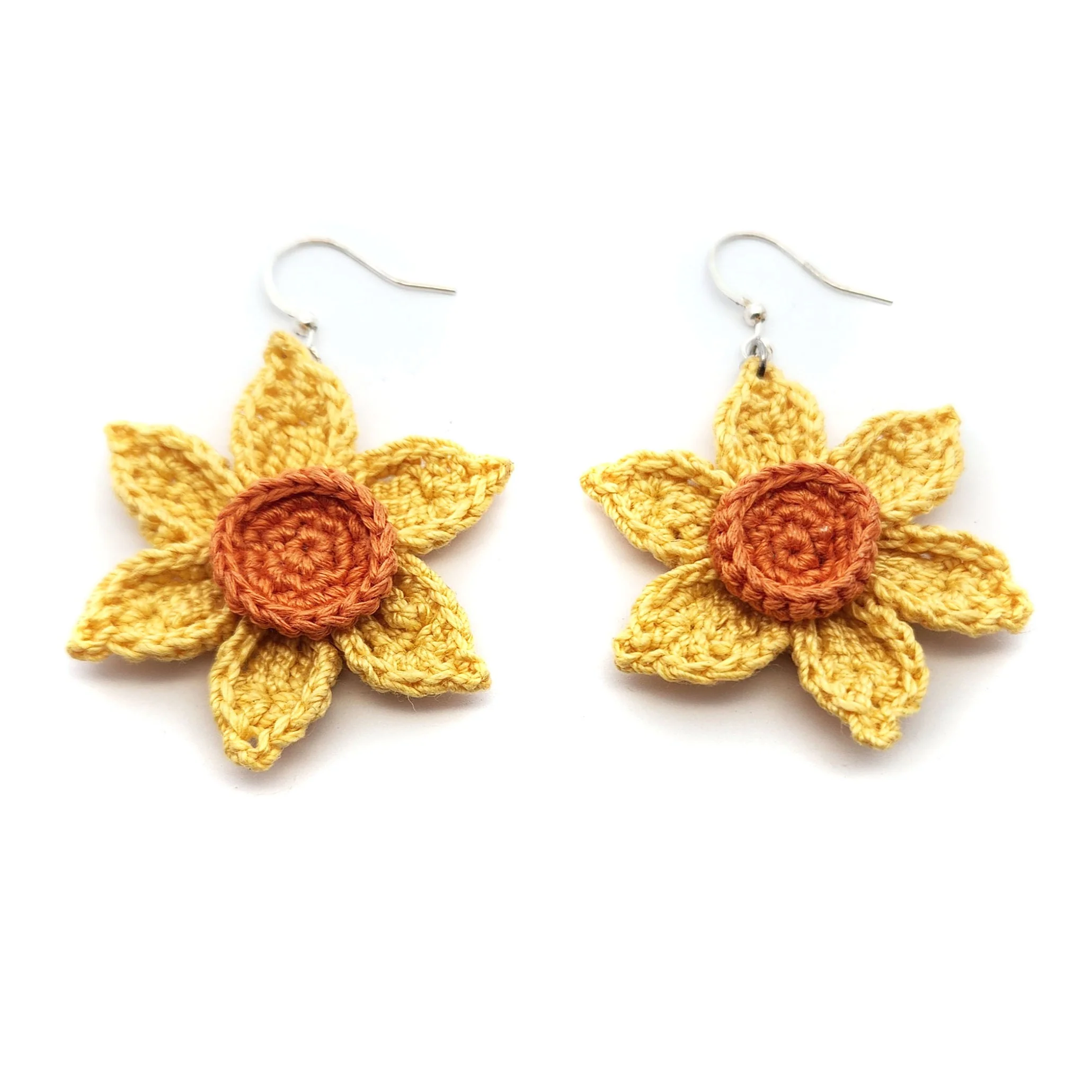 Daffodil Embroidery Earrings - Image 2