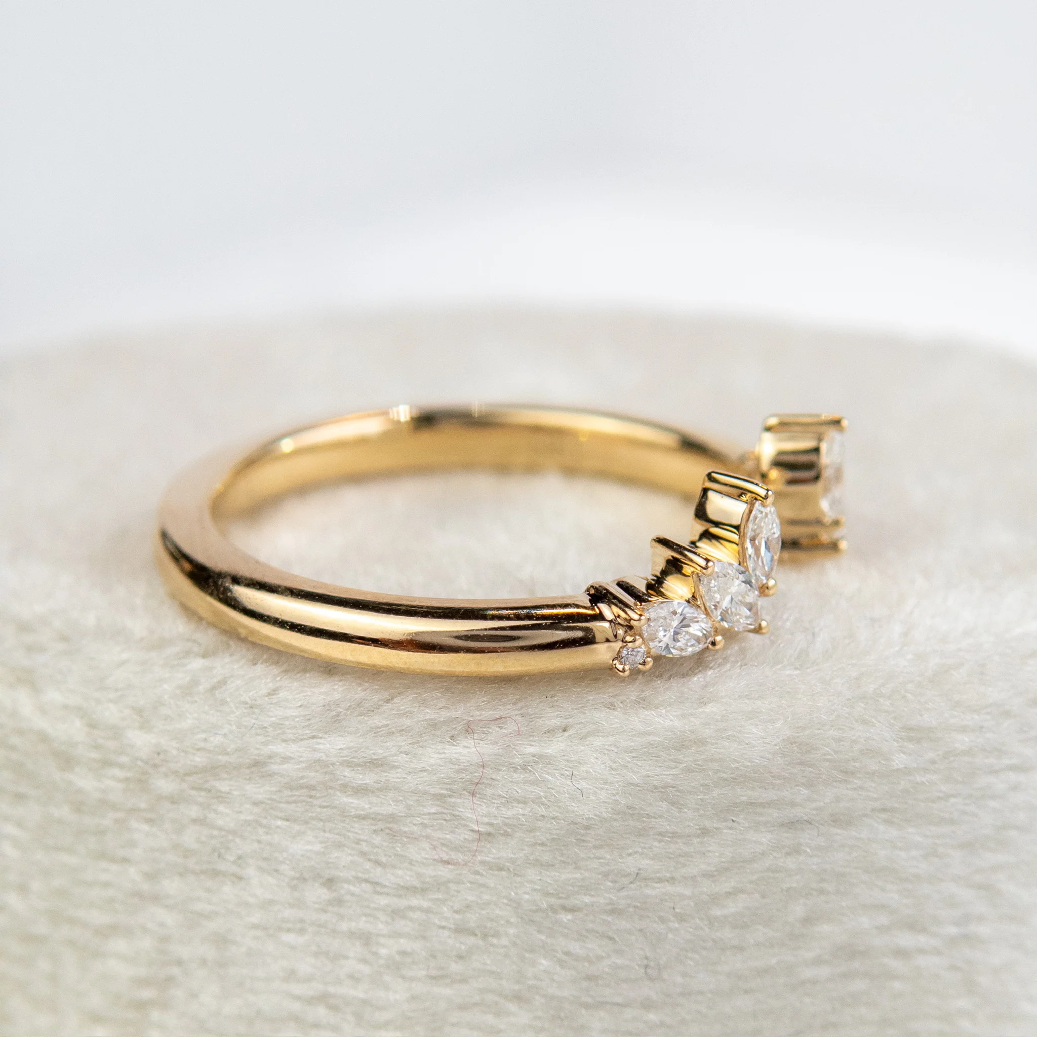 Dahlia - Open Diamond Wedding Band - Image 4