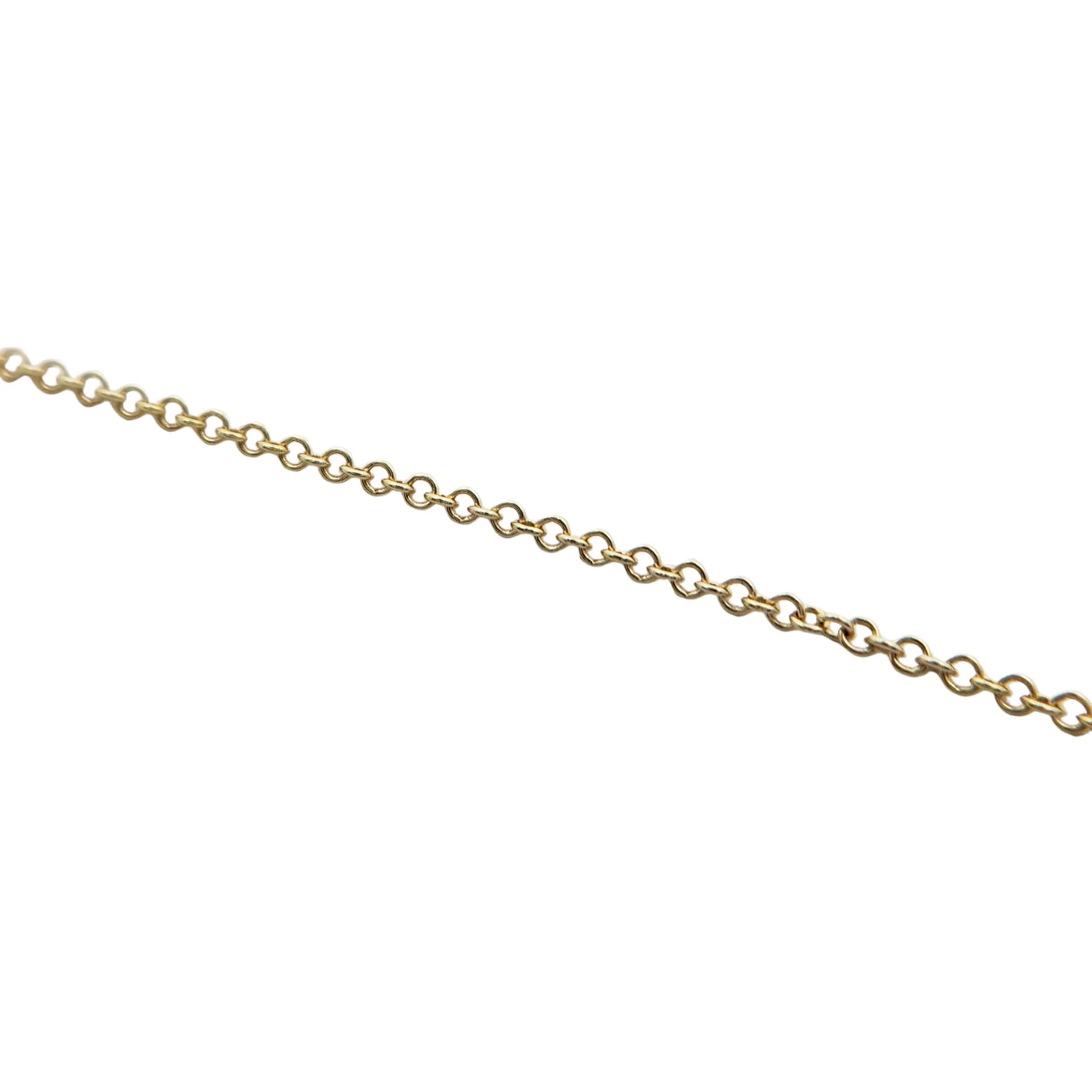 Dainty 14k 1mm Yellow Gold Rolo Chain - Image 2