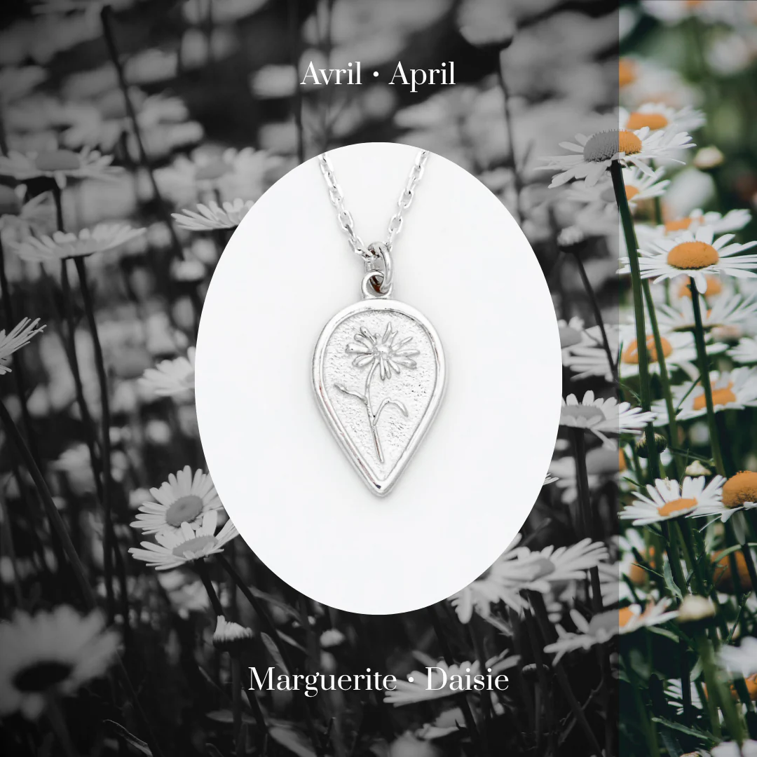 Daisy April Birth Flower Necklace - Image 3