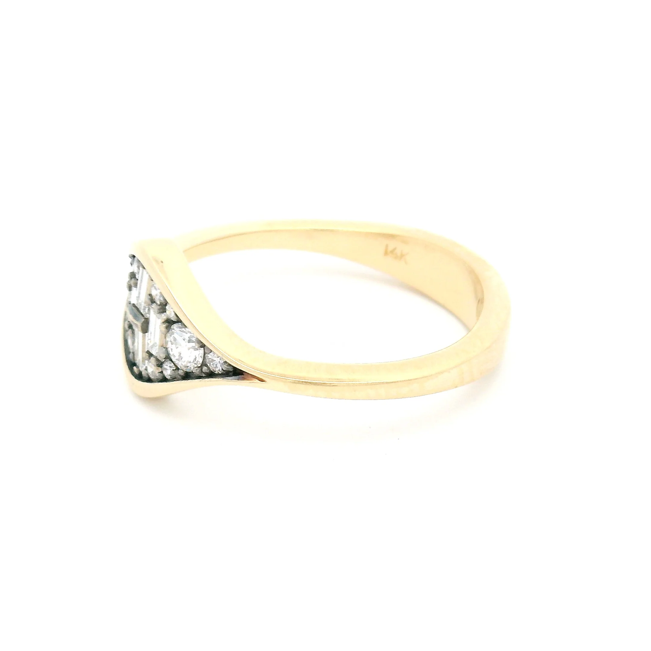 14k Yellow Multi-Stone Ring with Diamonds Totaling 0.40cts - Image 3