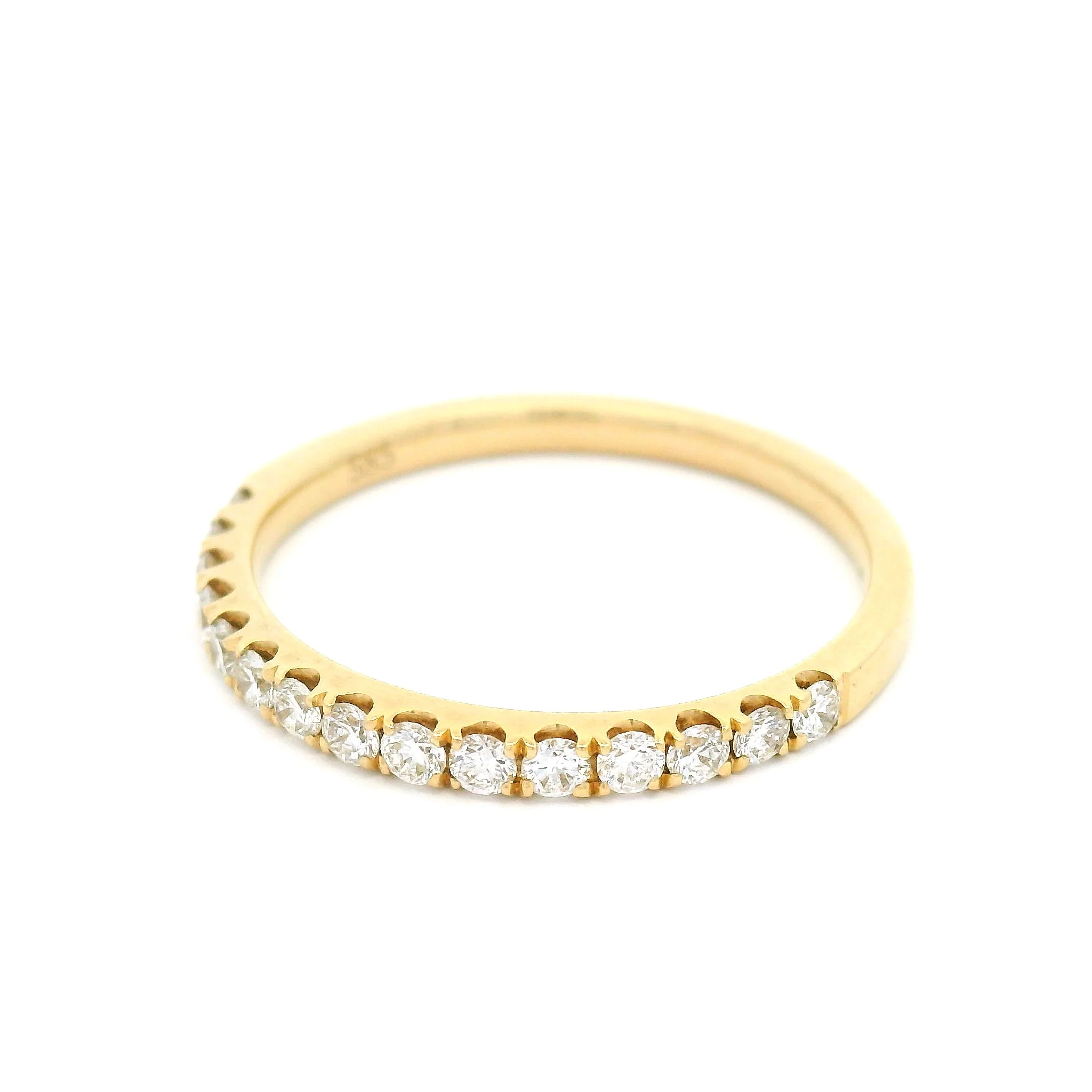 14k Yellow Bead-Set Half-Eternity Band with 0.32cts Natural Diamonds - Image 2
