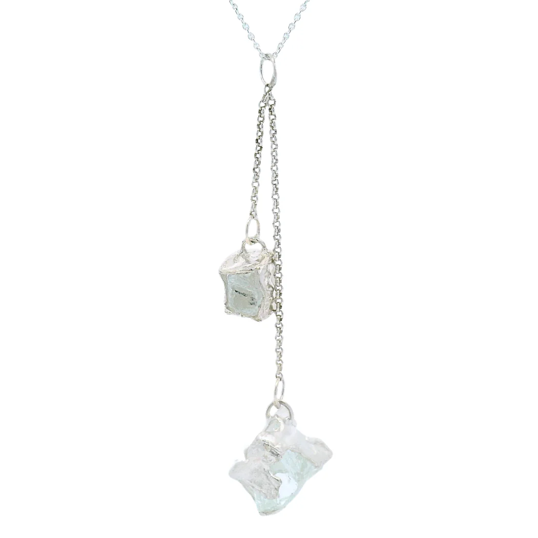 Sterling Silver Bus Stop Glass Double Pendant - Image 4