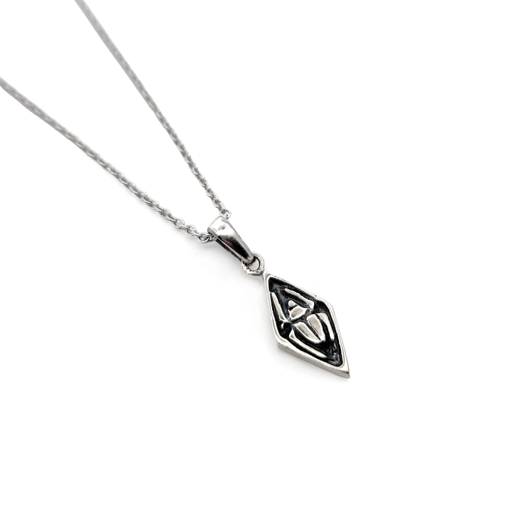 Double-Sided Beetle & Snake Diamond-Shape Pendant - Image 3