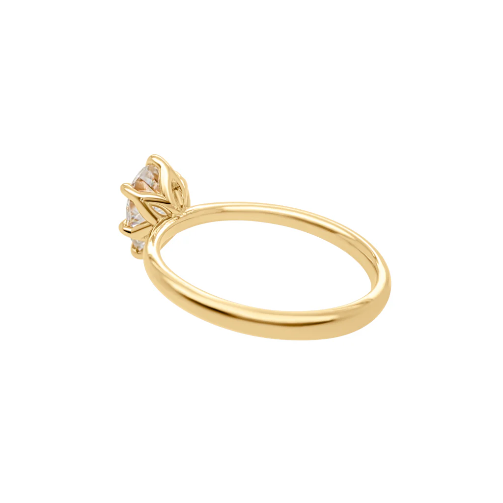 14k Yellow Solitaire with 0.75ct Pear-Cut Moissanite - Image 4