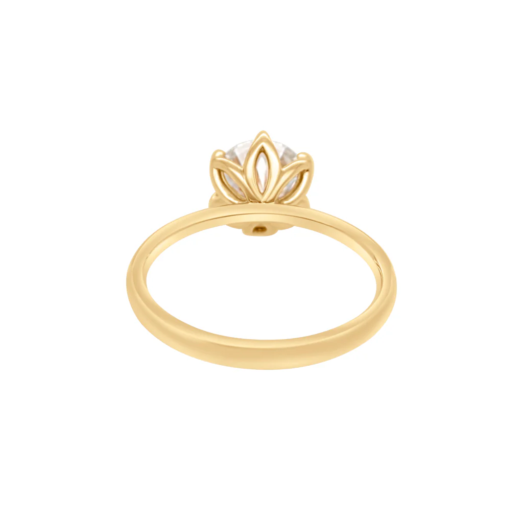 14k Yellow Solitaire with 0.75ct Pear-Cut Moissanite - Image 5