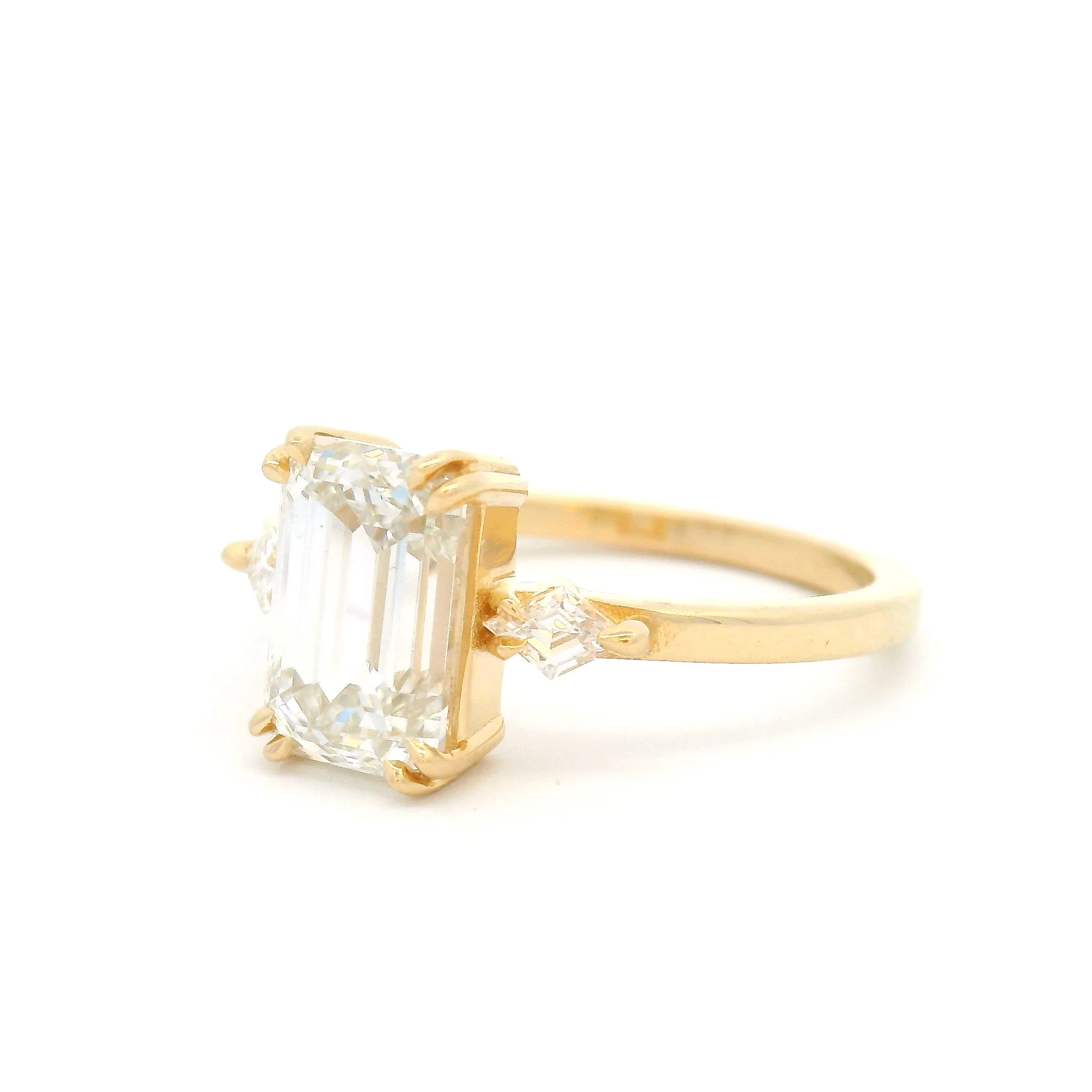 14k Yellow Engagement Ring with 2.03ct Lab-Grown Diamond and Lab-Grown Accent Diamonds - Image 2