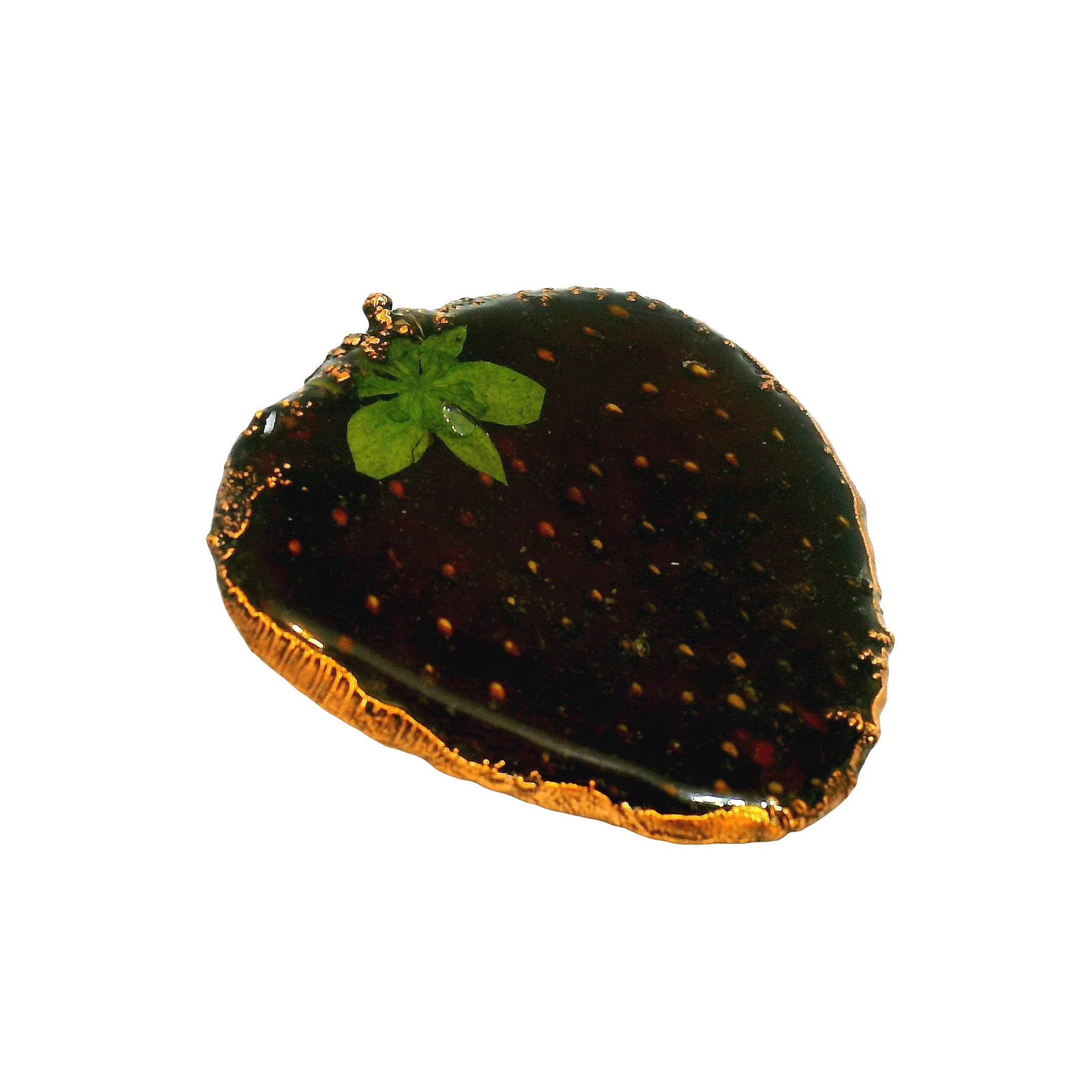 Electroplated Strawberry Pin - Image 3