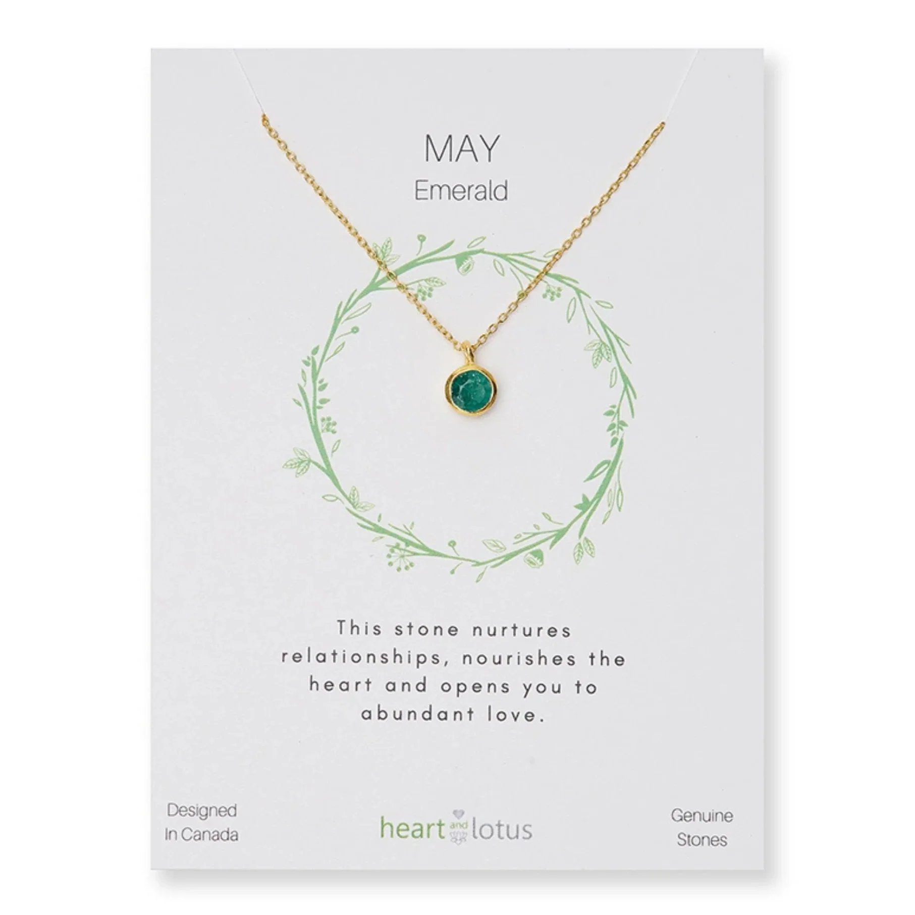 Emerald May Birthstone Necklace - Image 4