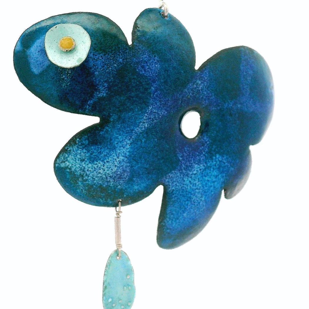Enamel Rain Cloud Daisy Pendant - Image 3