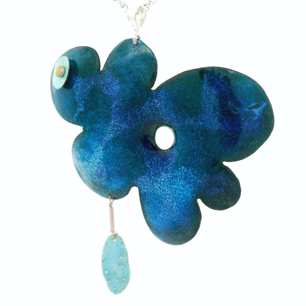 Enamel Rain Cloud Daisy Pendant - Image 4