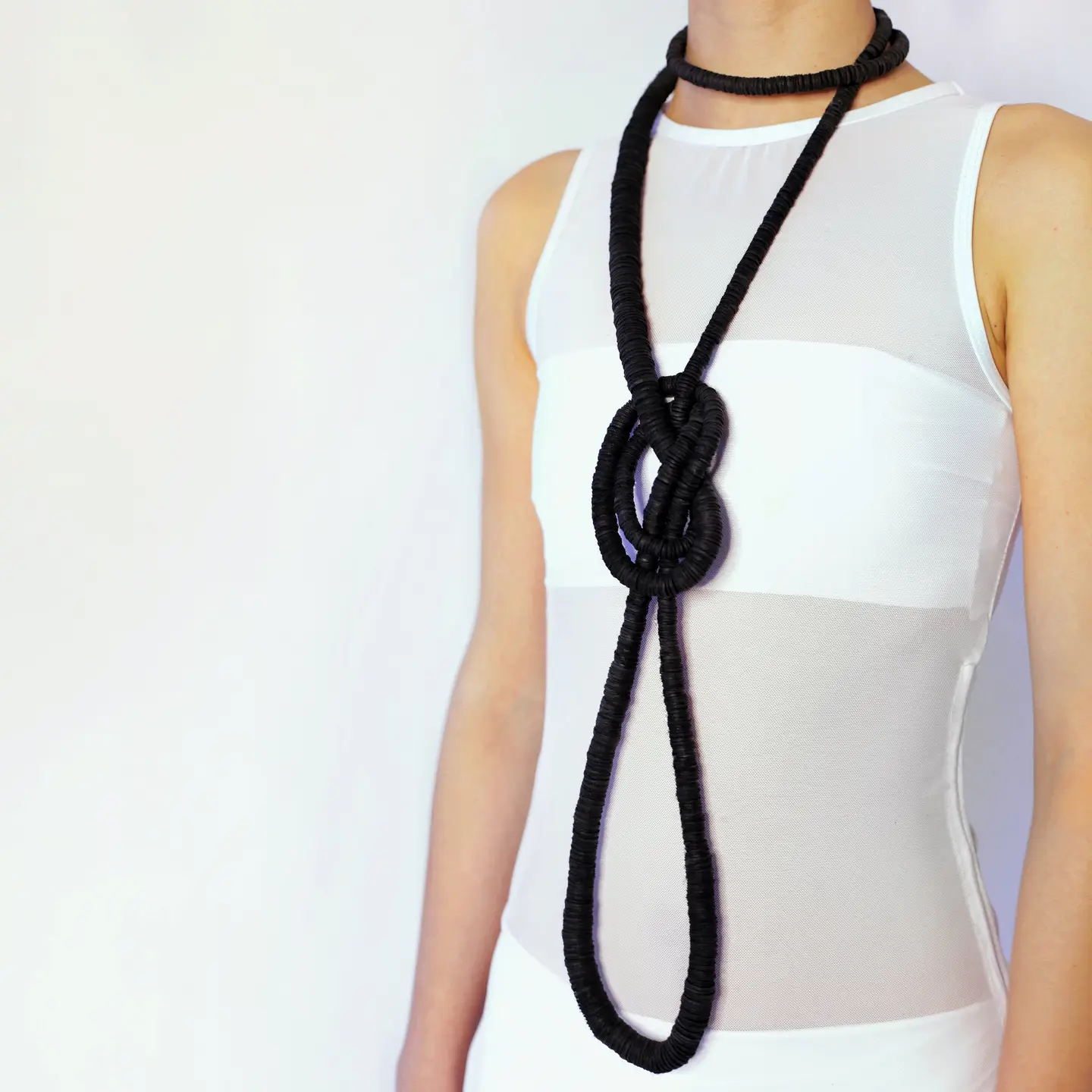 Extra Long Leather Necklace - Image 4
