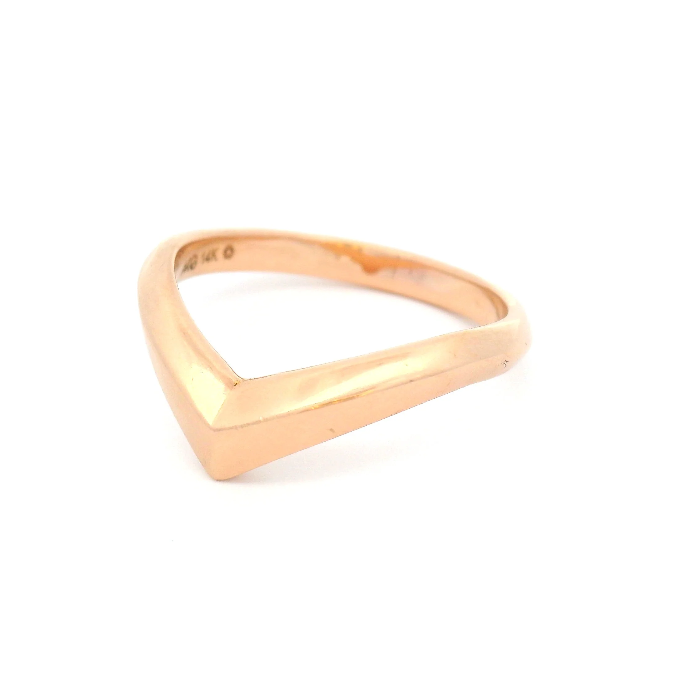 14k Rose Chevron Diadem Band - Image 2