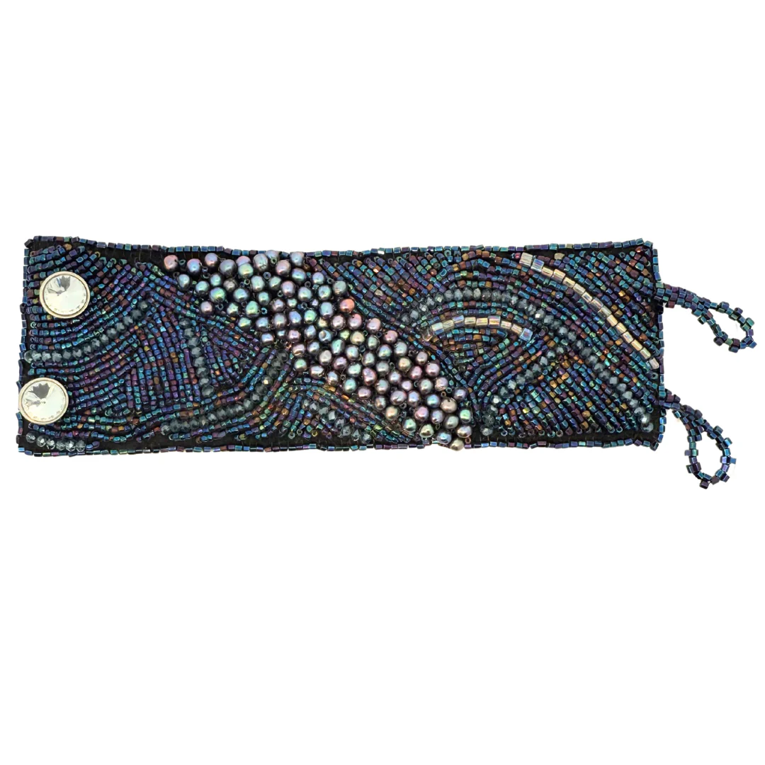 Purple Freshwater Pearls Beaded Bracelet - Image 2