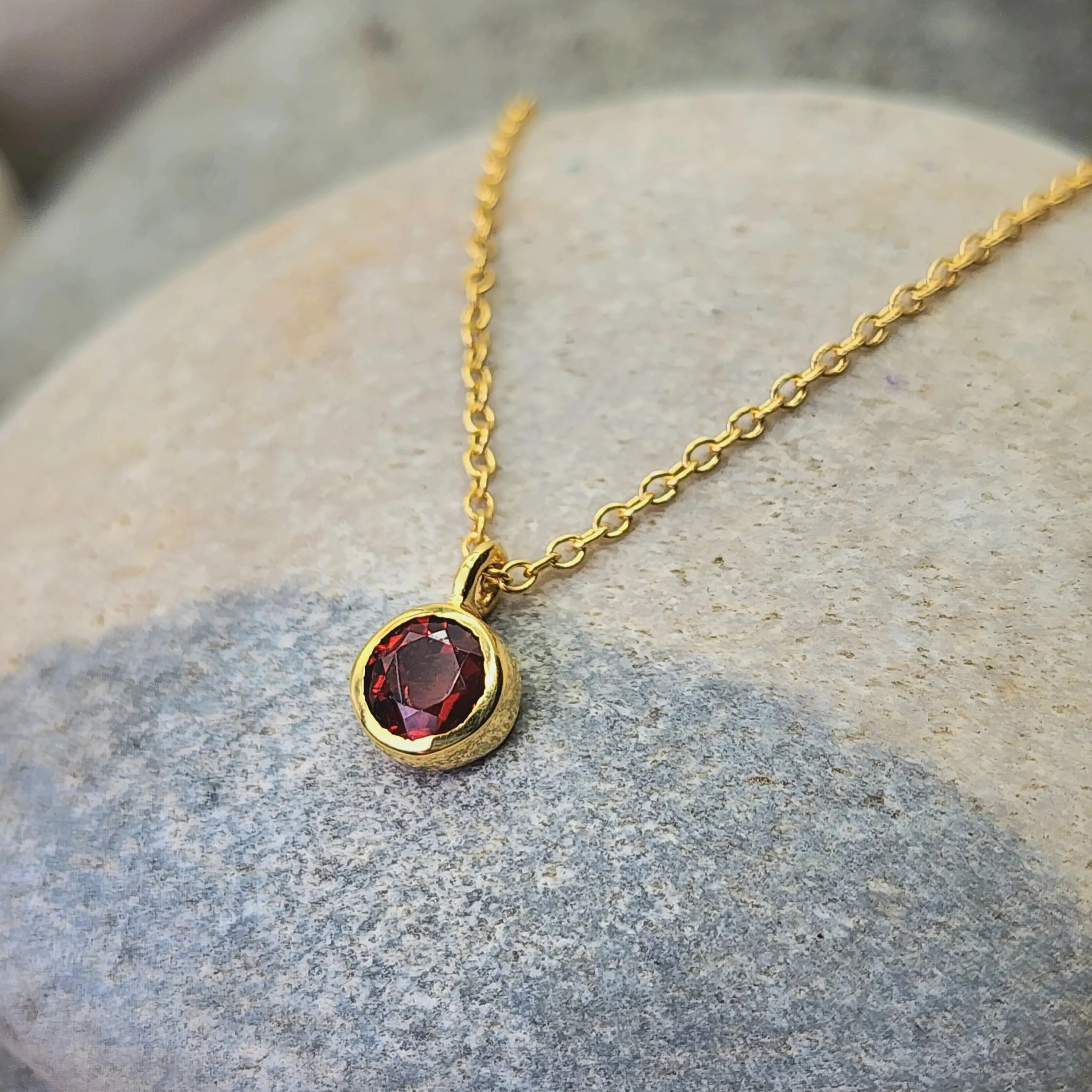 Garnet January Birthstone Necklace - Image 3