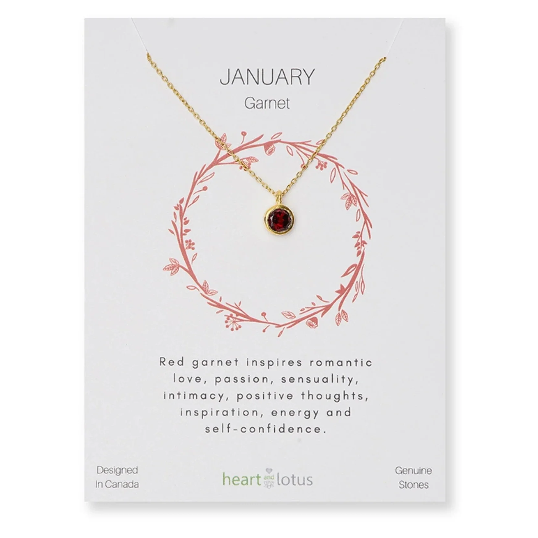 Garnet January Birthstone Necklace - Image 4