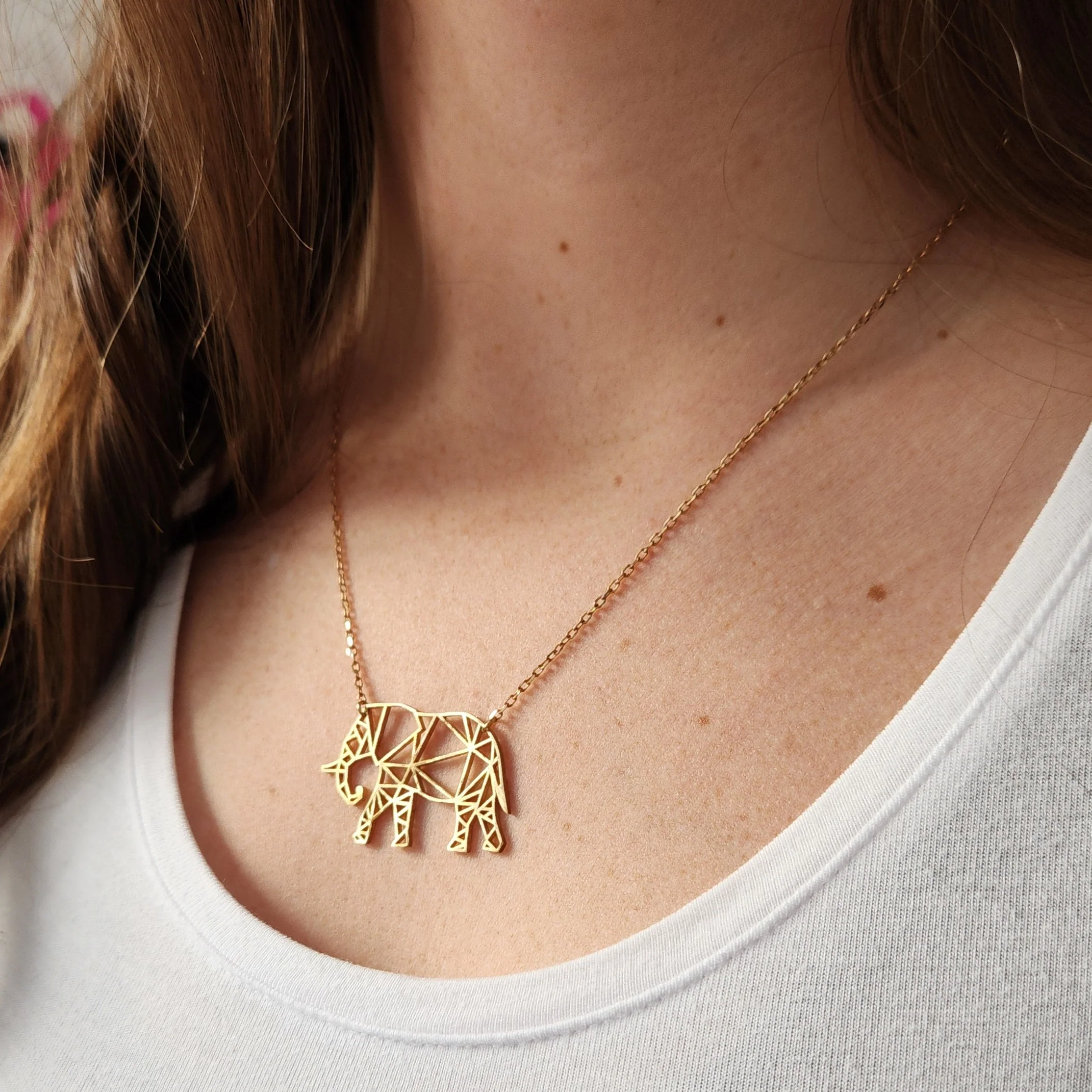 Geometric Elephant Necklace - Image 2