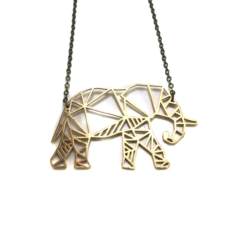 Geometric Elephant Necklace - Image 3