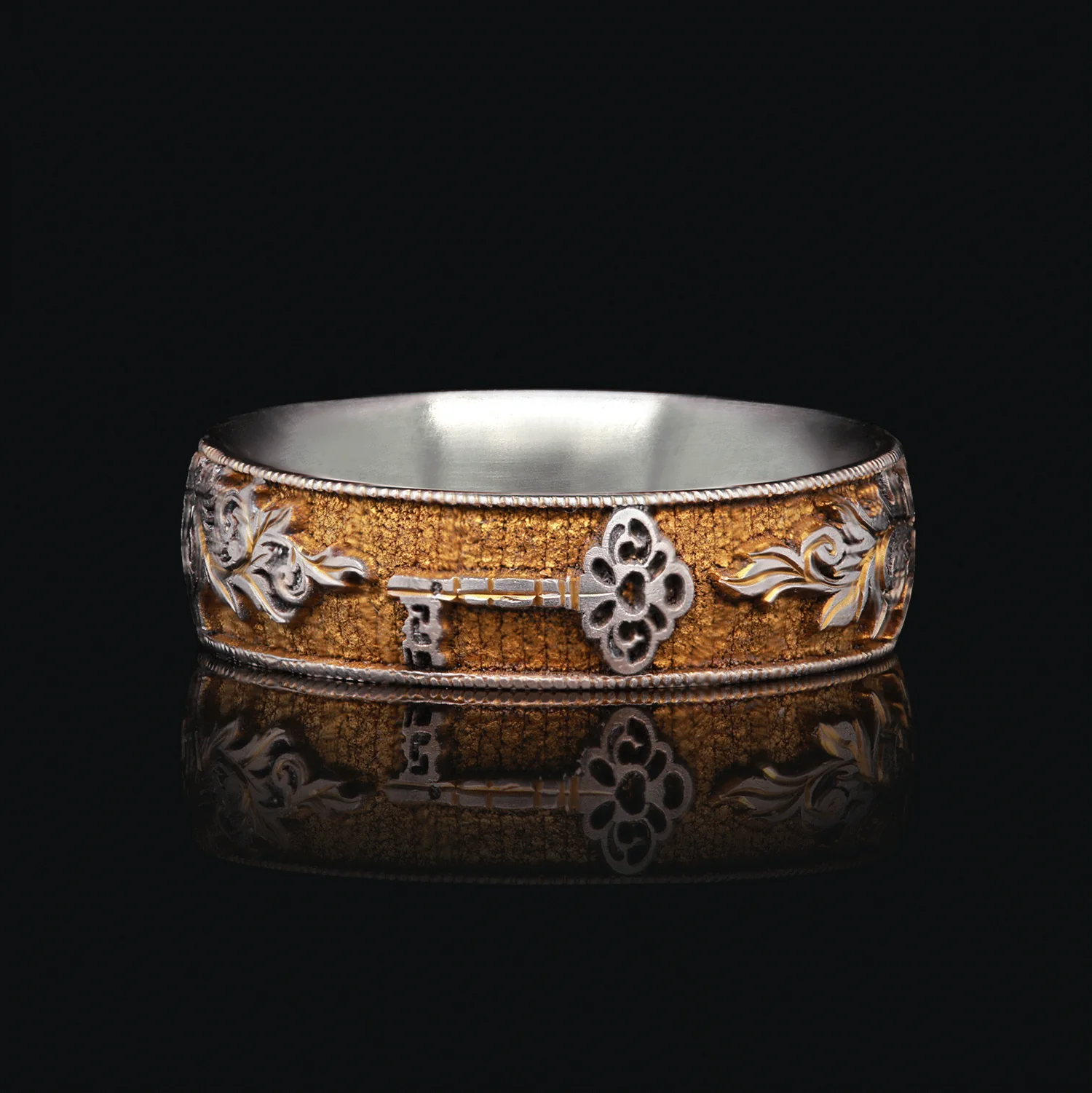 Gilded Gate - Titanium Fine Etched Band - Image 2