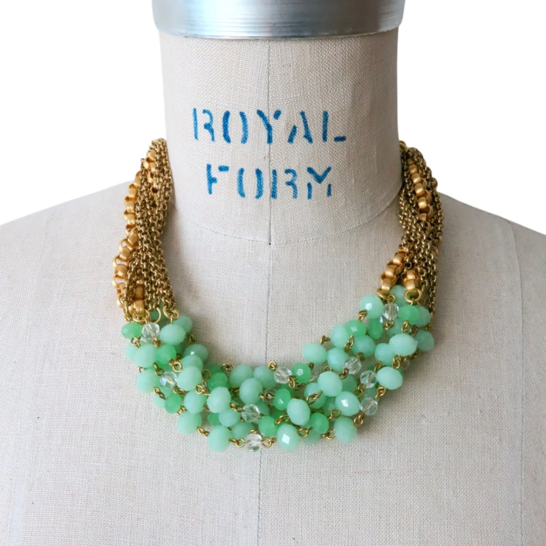 Glimmer Milk Glass Chain Necklace - Image 2