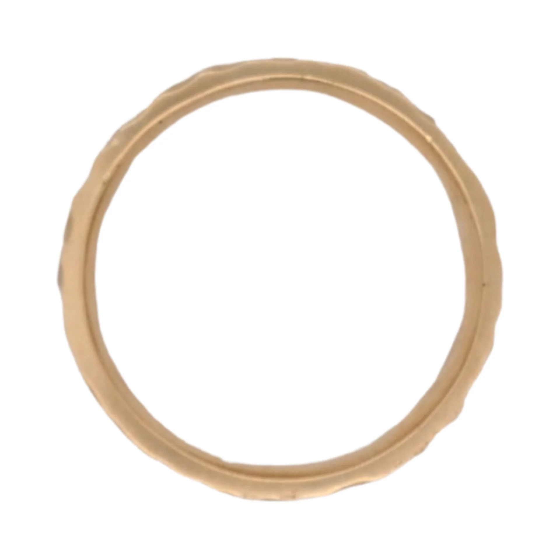 Canyon Band - 10k Yellow 8mm Wide Textured Wedding Band - Image 5