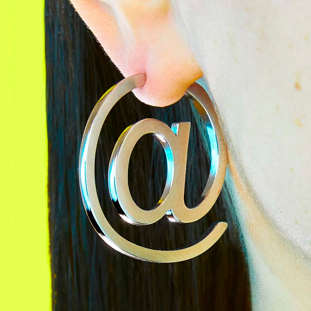 Gold "E@Rring" Earring - Image 3
