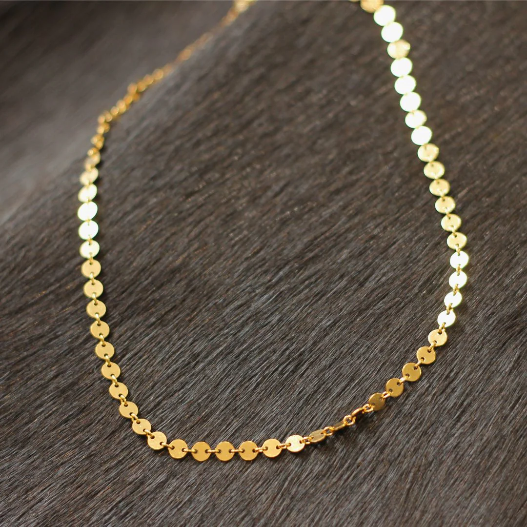 Gold-Filled Coin Chain Necklace - Image 3