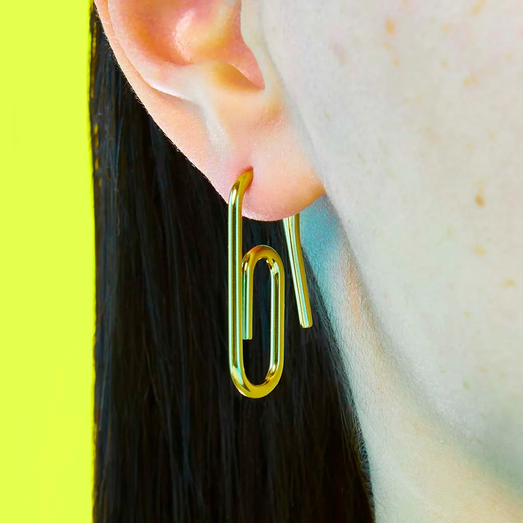Mini Paper Clip Earring - Image 2