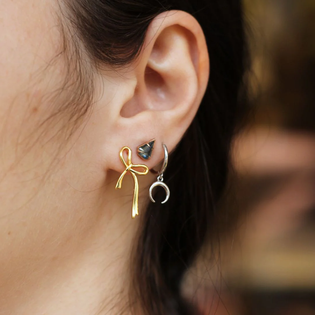 Large Bow Stud Earrings - Image 3