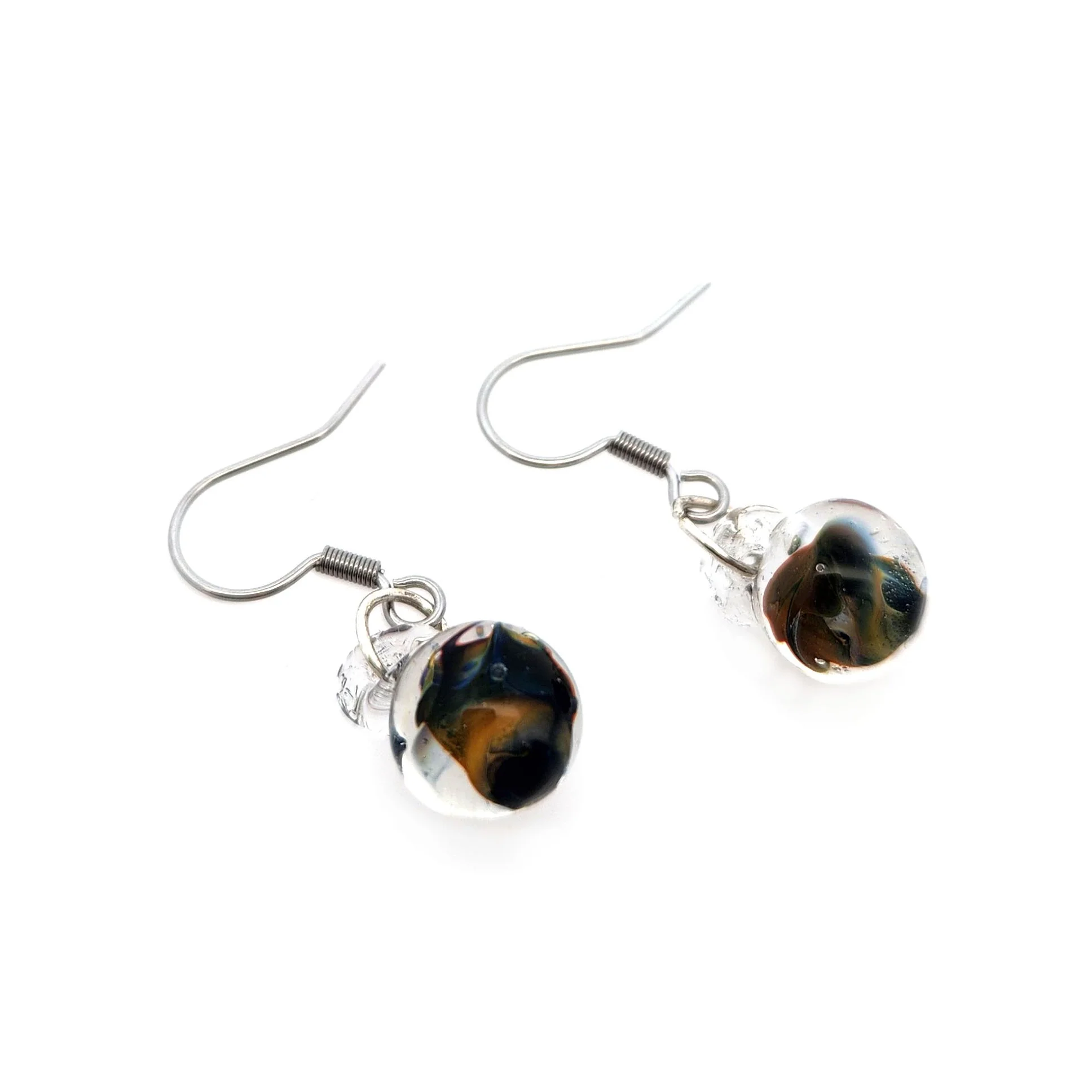 Green & Blue Spherical Drop Earrings - Image 2