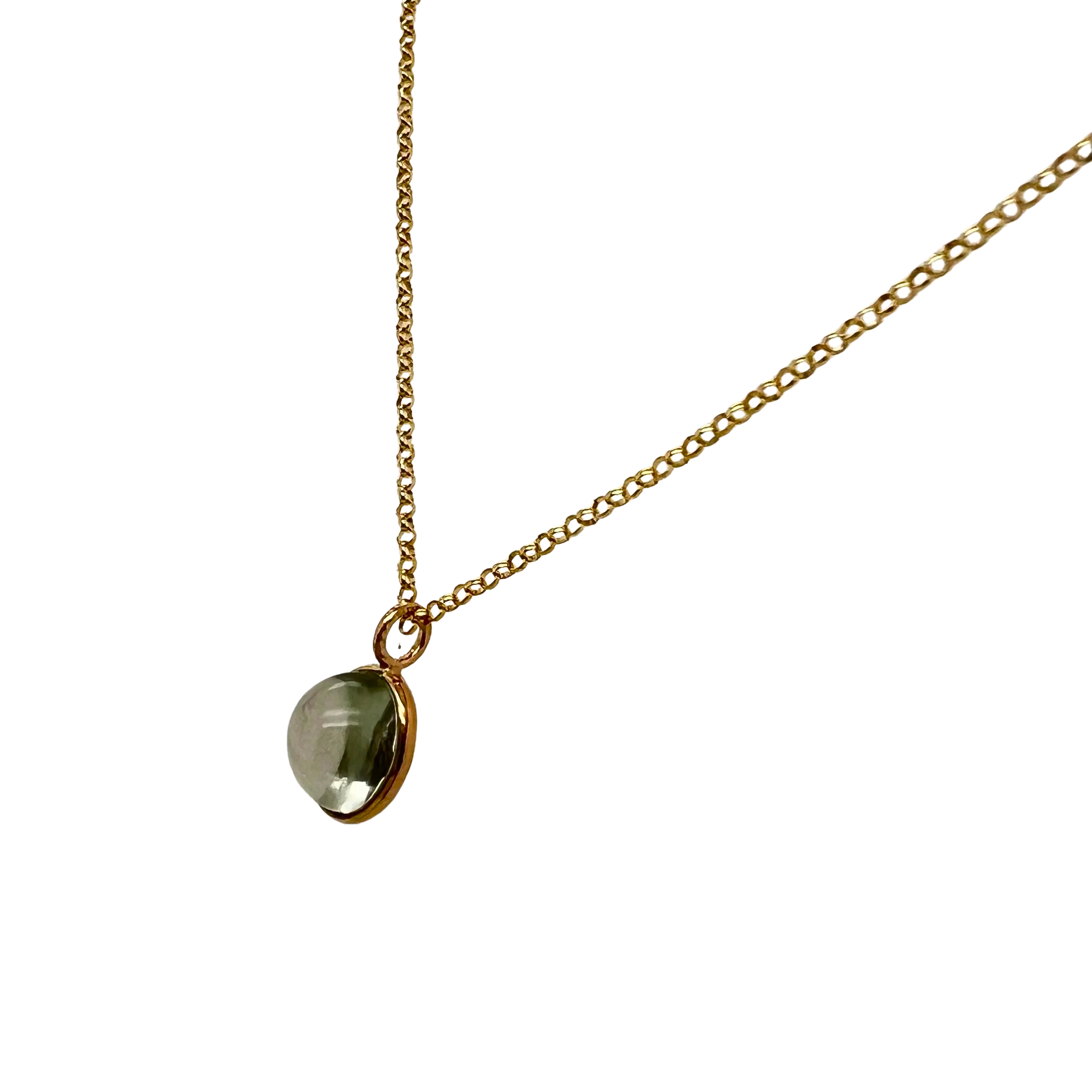 Green Quartz Bezel Necklace - Image 2