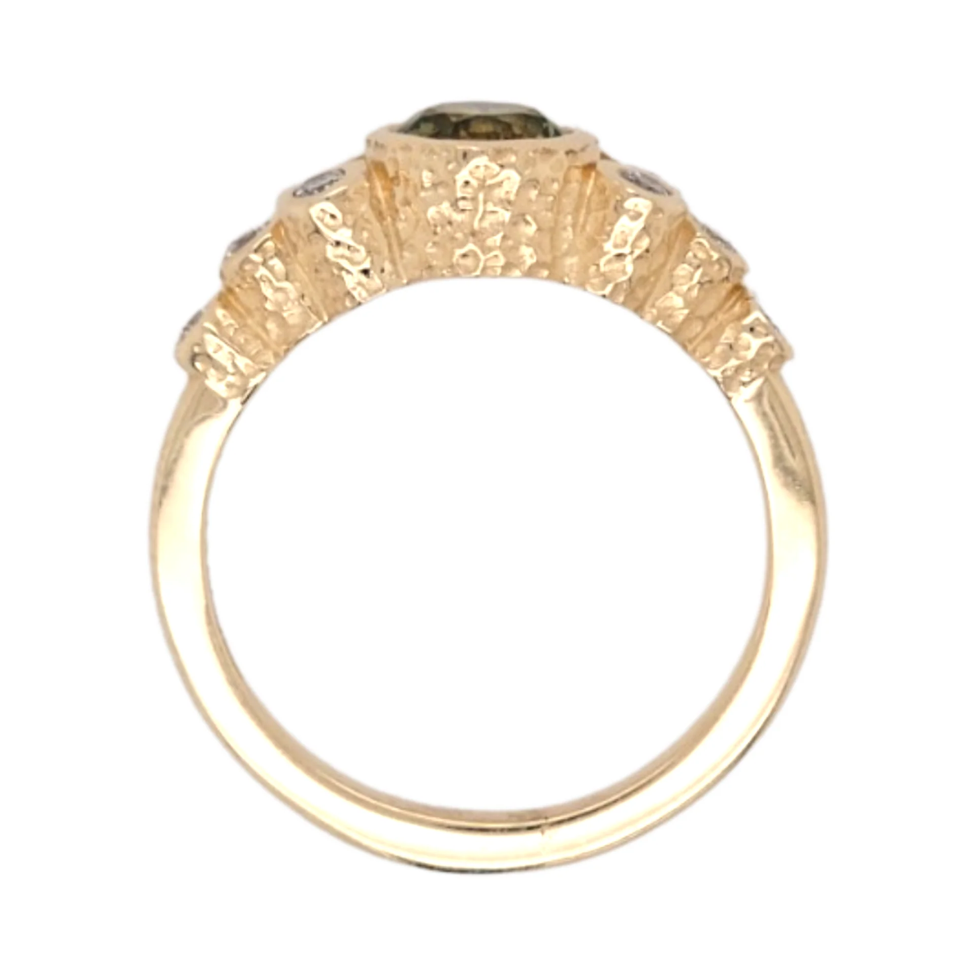 Green Sapphire Bezel Ring - Image 7