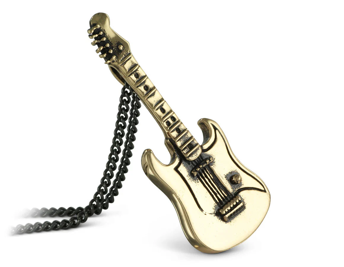 Bronze Guitar Pendant - Image 2