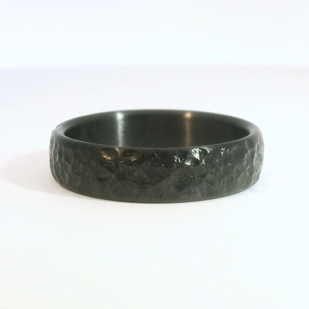 Hammered Zirconium Band - Image 2