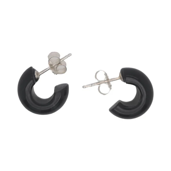 Hand Cut Gemstone Hoops - Image 2