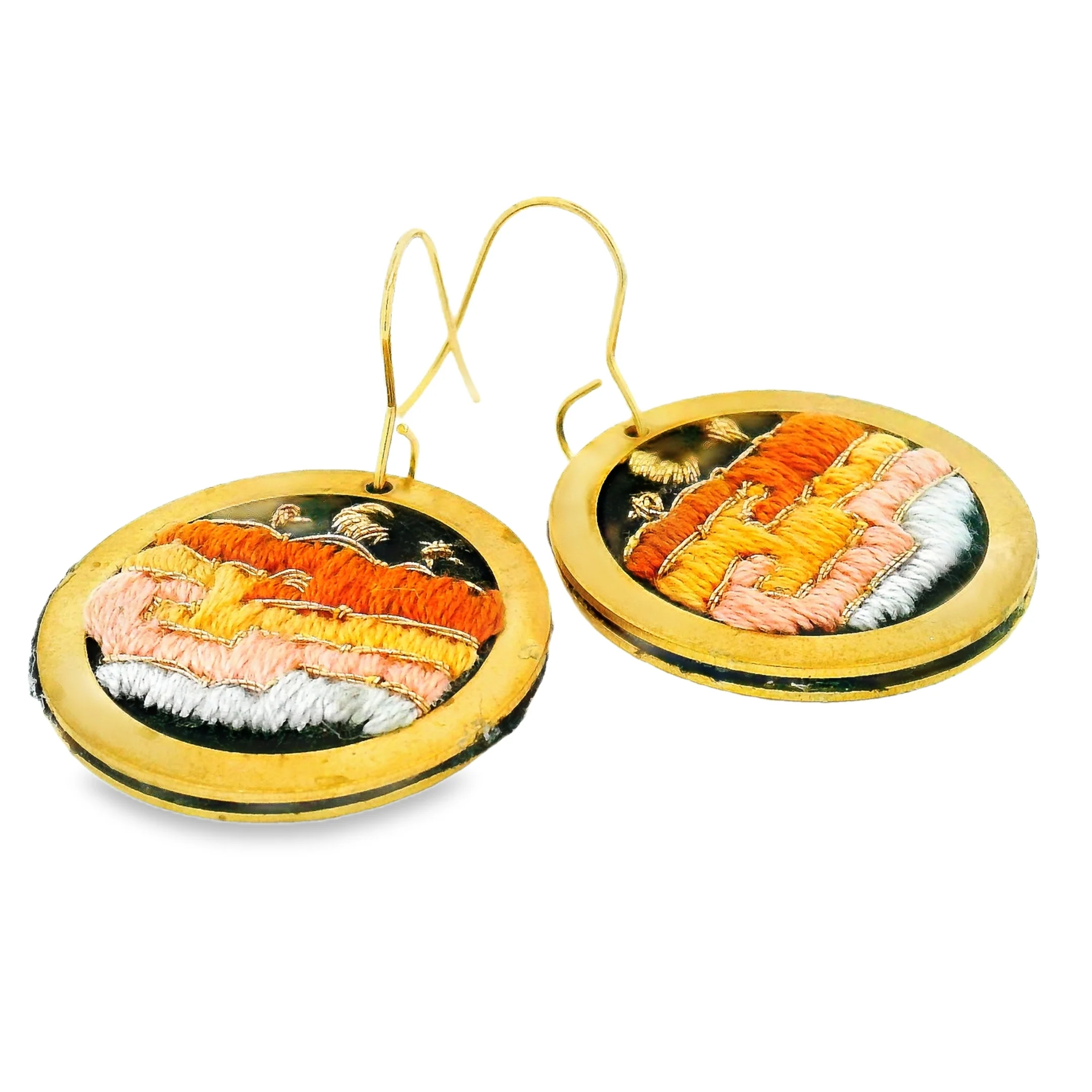 Hand Embroidered Desert Earring - Image 4