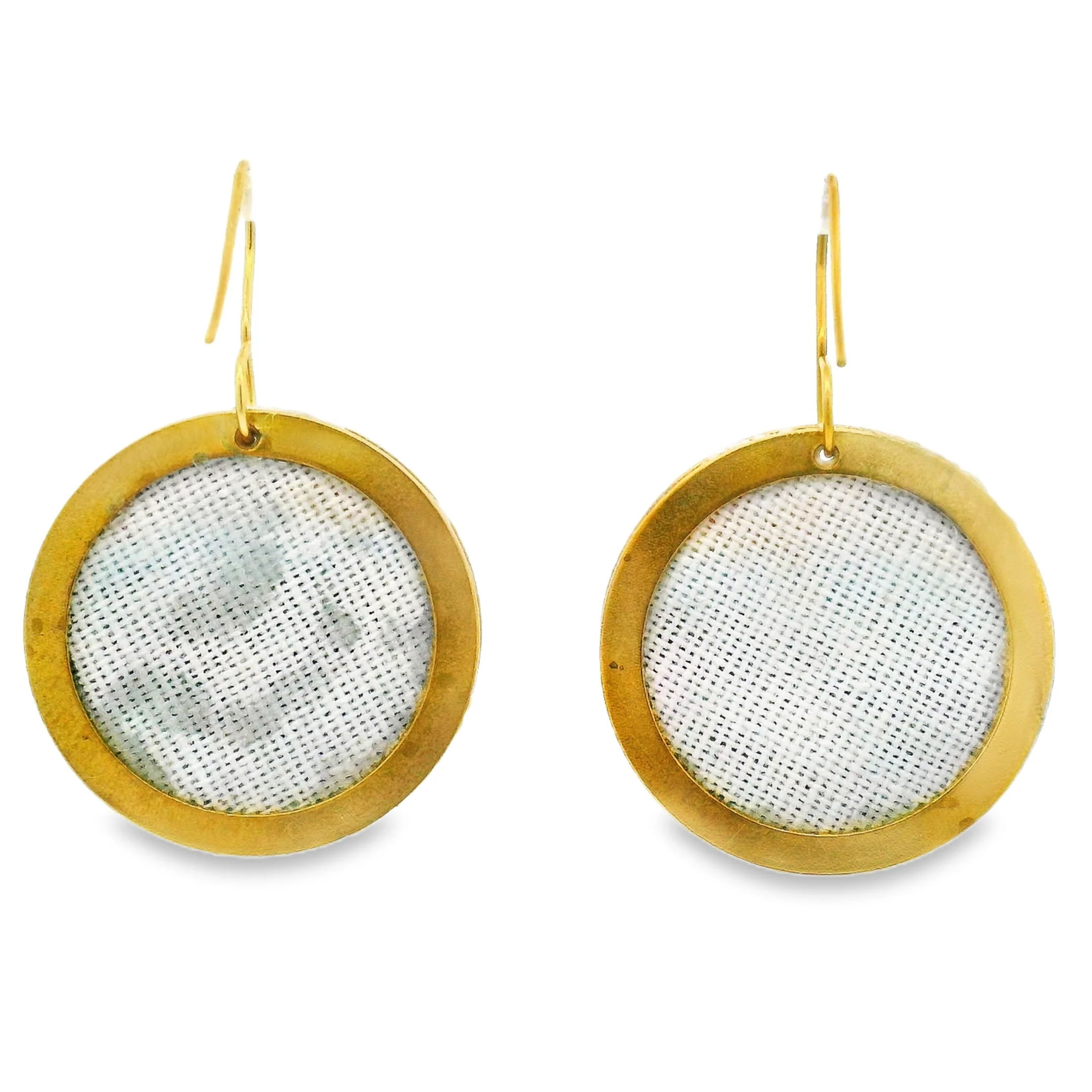 Hand Embroidered Sun Field Earring - Image 5