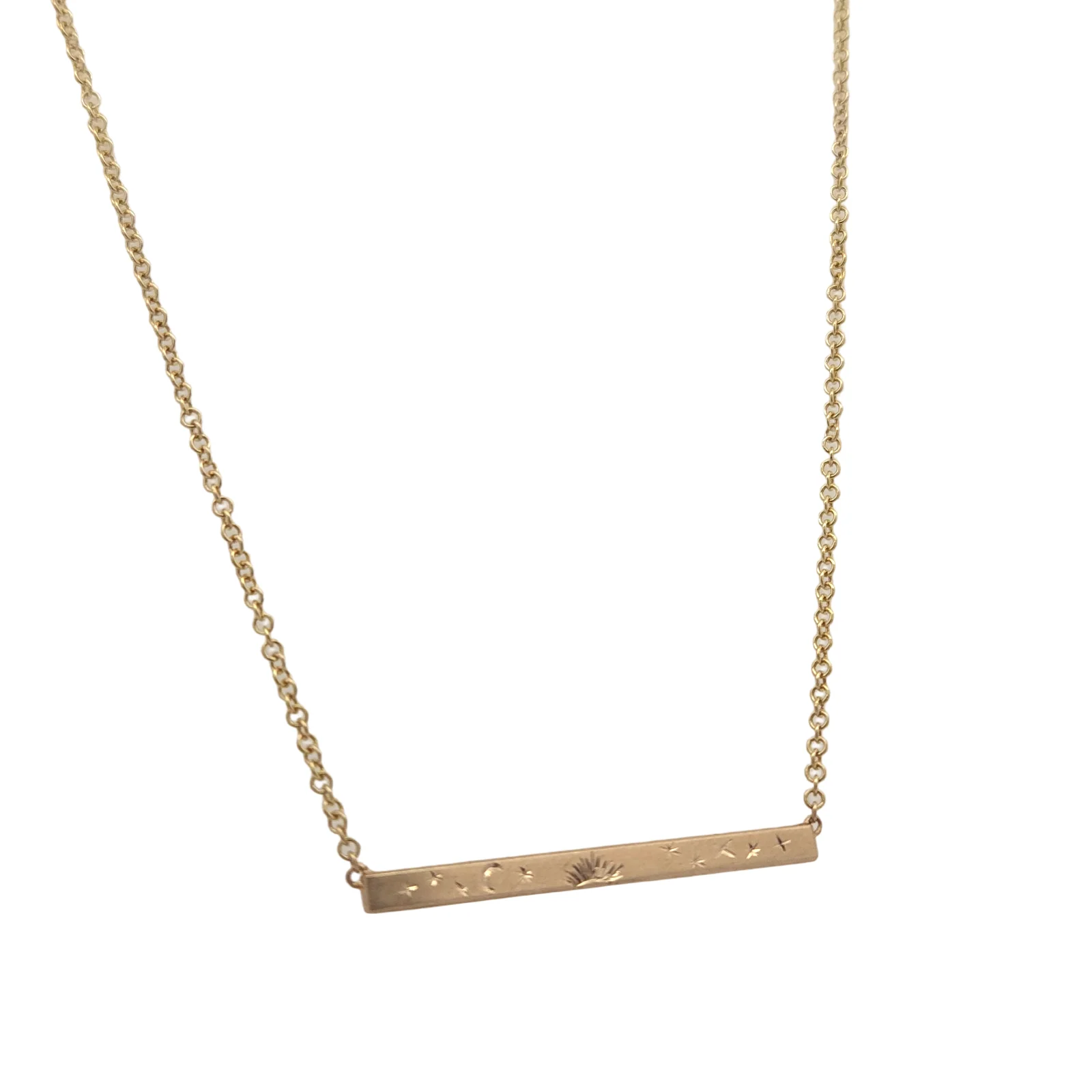 Hand Engraved Dusk Bar Necklace - Image 2