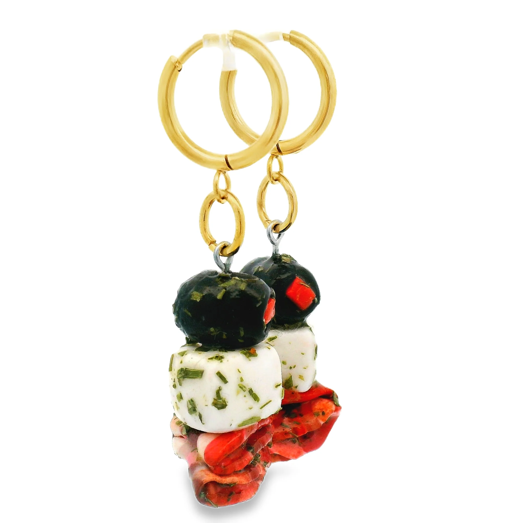 Handmade 3 Piece Antipasto Earrings - Black Olive - Image 3