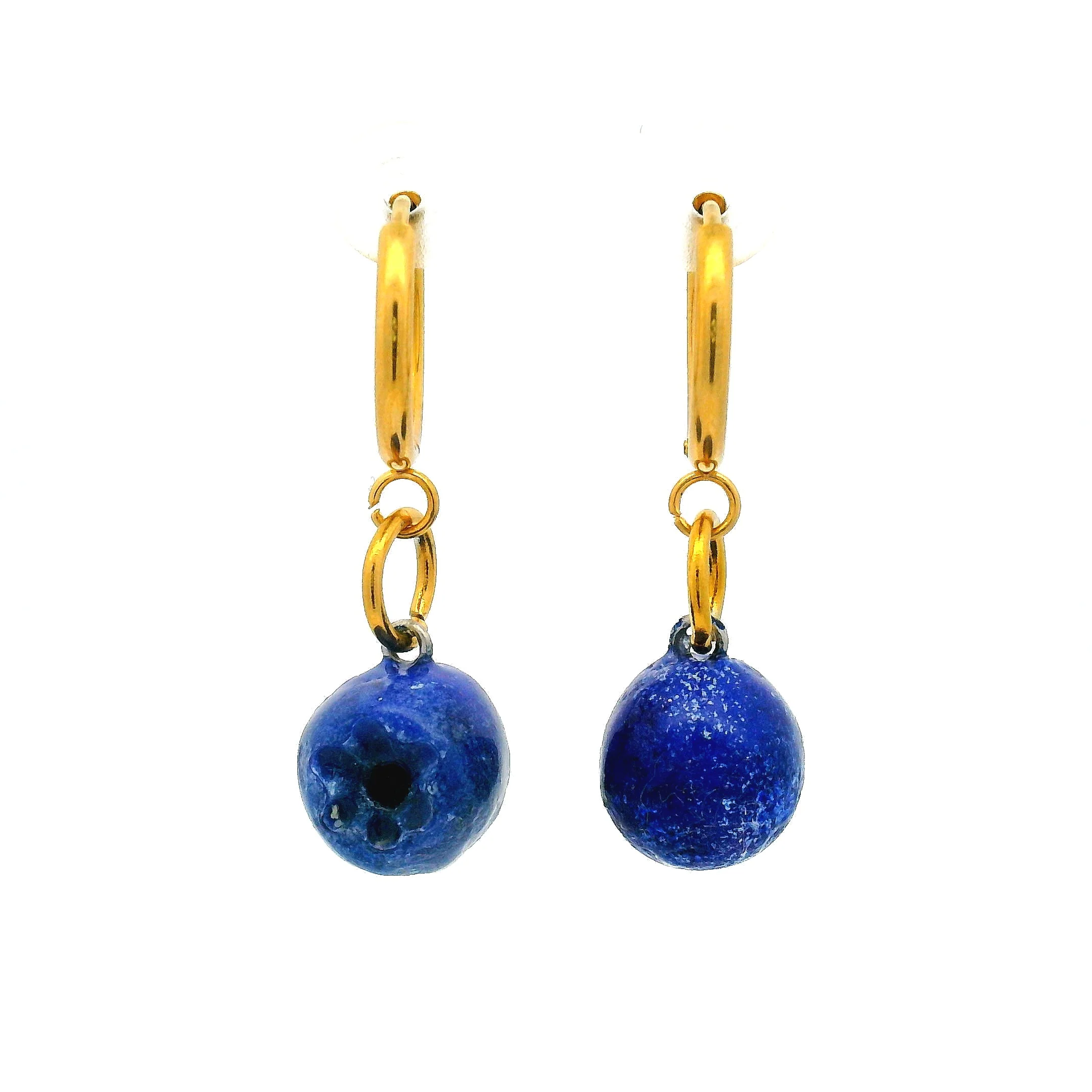 Handmade Blueberry Drop Earrings - Image 4
